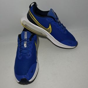Nike Blue and Yellow Men's Sneakers